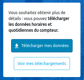 Bouton Télécharger mes données